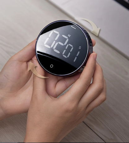 Baseus Magnetic Kitchen Timer Digital Timer Manual Countdown Alarm Clock Mechanical Cooking Timer Cooking Shower Study Stopwatch