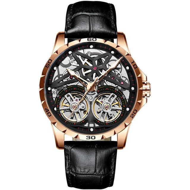 AILANG Men's Sports Automatic Tourbillon Skeleton Watch – Silicone Strap