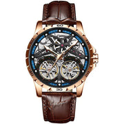 AILANG Men's Sports Automatic Tourbillon Skeleton Watch – Silicone Strap