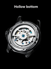 AILANG Men's Automatic Mechanical Watch – Hollow Luminous Dial, Calendar
