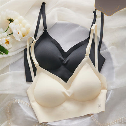 Women Invisible Bra Deep U Plunge Bras Backless Top for Dresses Sexy Lingerie with Transparent Strap Push Up Strapless Underwear
