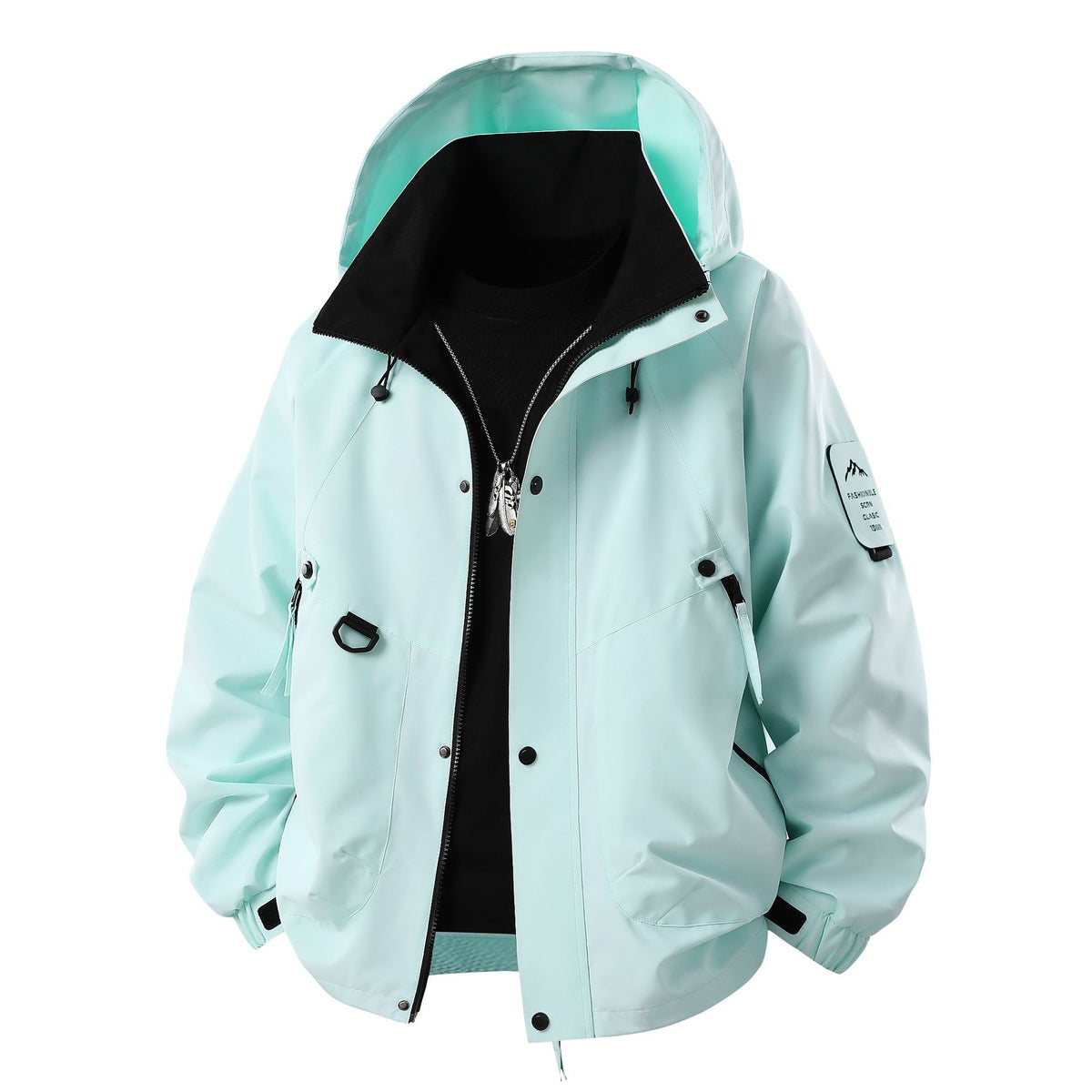 Teen Casual Hooded Jacket - Loose Fit, Unisex