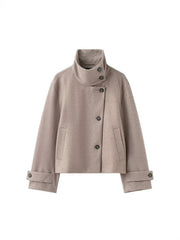 Women's Stand-Collar Short Jacket — Chic Street-Style Winter Coat