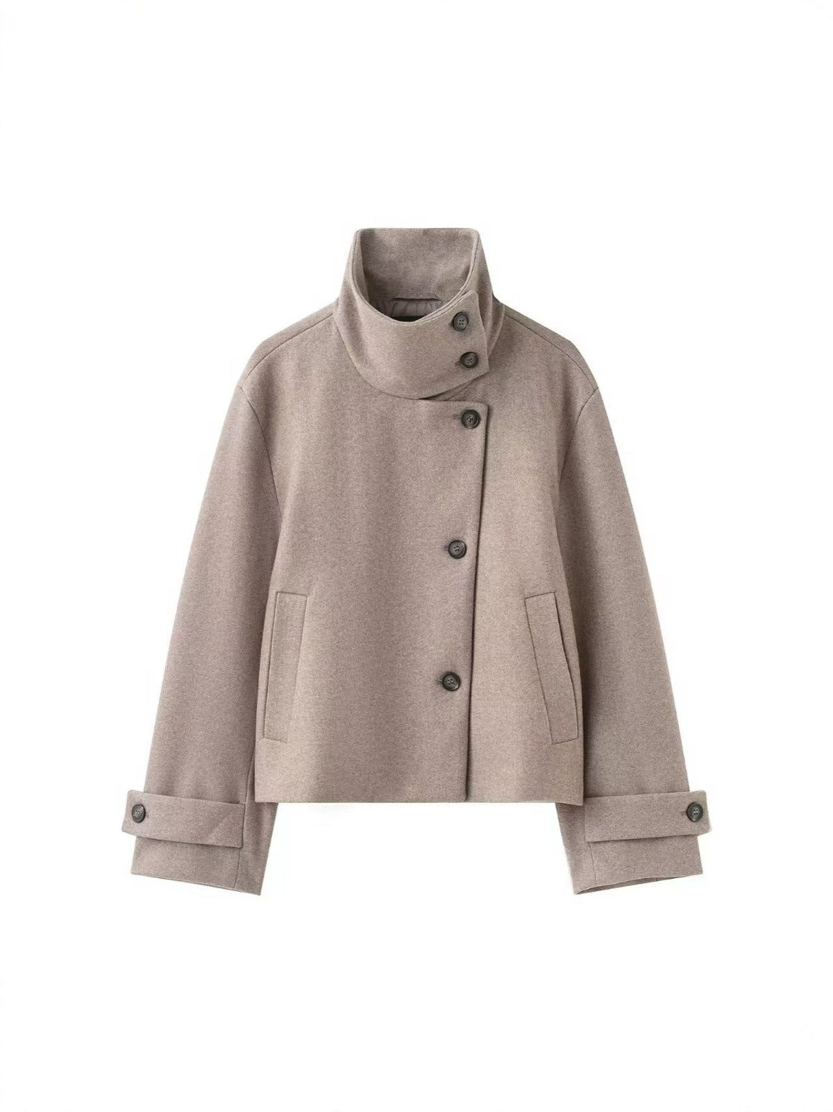 Women's Stand-Collar Short Jacket — Chic Street-Style Winter Coat - photo 4