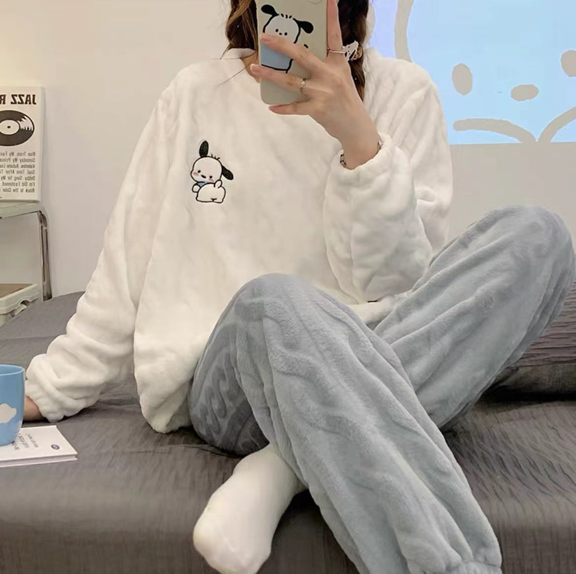 Women's Coral Fleece Pyjama Set — Warm Flannel Winter Loungewear - photo 18
