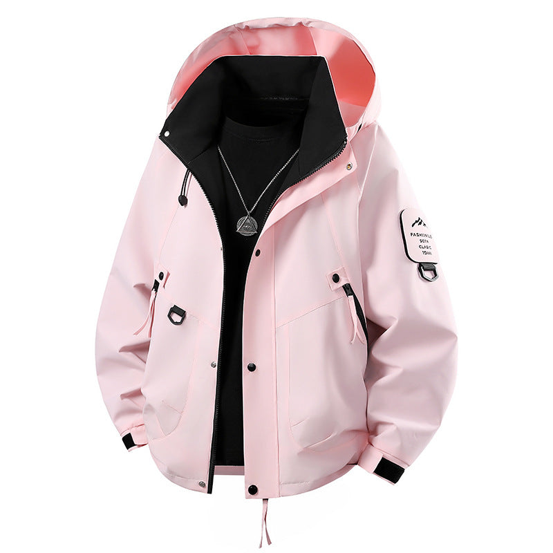 Teen Casual Hooded Jacket - Loose Fit, Unisex