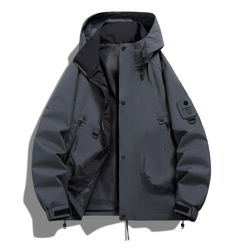 Teen Casual Hooded Jacket - Loose Fit, Unisex