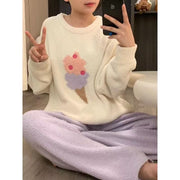 Women's Coral Fleece Pyjama Set — Warm Flannel Winter Loungewear