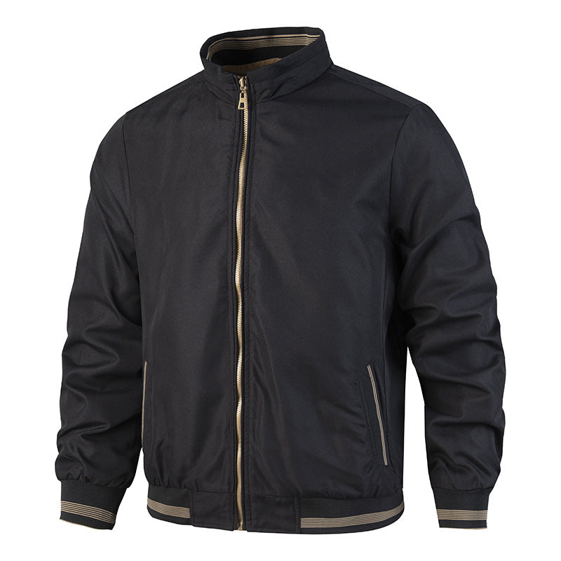 Men's Reversible Stand-Collar Casual Jacket
