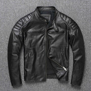 Men's Faux Leather Jacket - Stand Collar or Lapel
