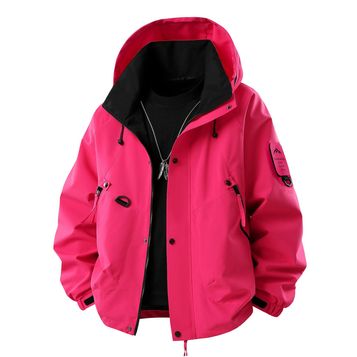 Teen Casual Hooded Jacket - Loose Fit, Unisex
