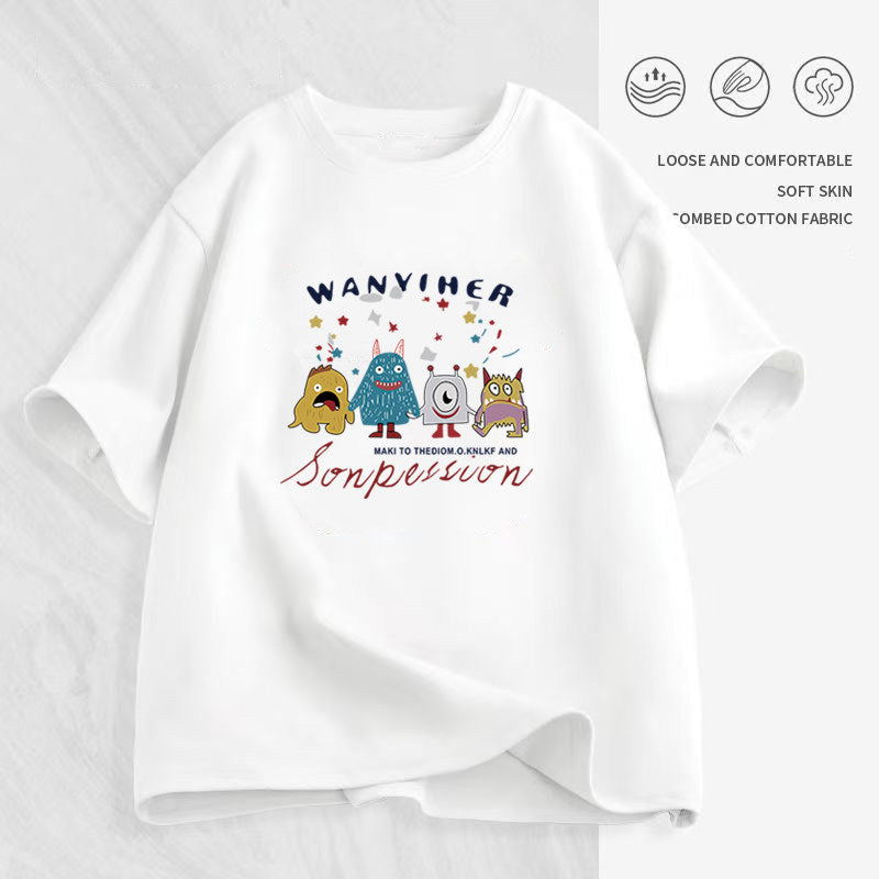 Women's Cartoon Print T-Shirt — Loose Short-Sleeve Round-Neck Summer Top - photo 11