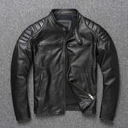 Men's Faux Leather Jacket - Stand Collar or Lapel