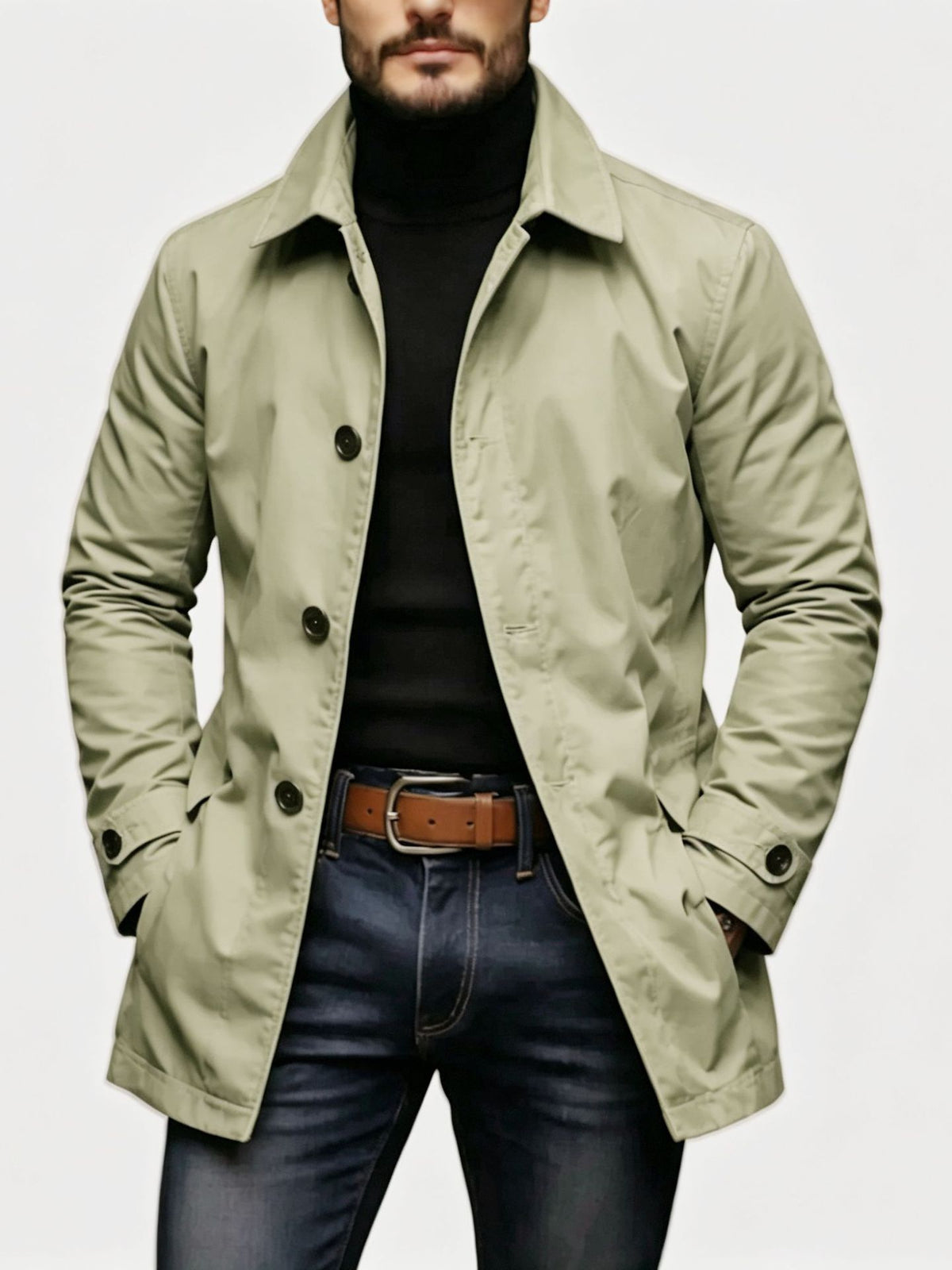 Men's High-End Casual Jacket - Vintage Long-Sleeve