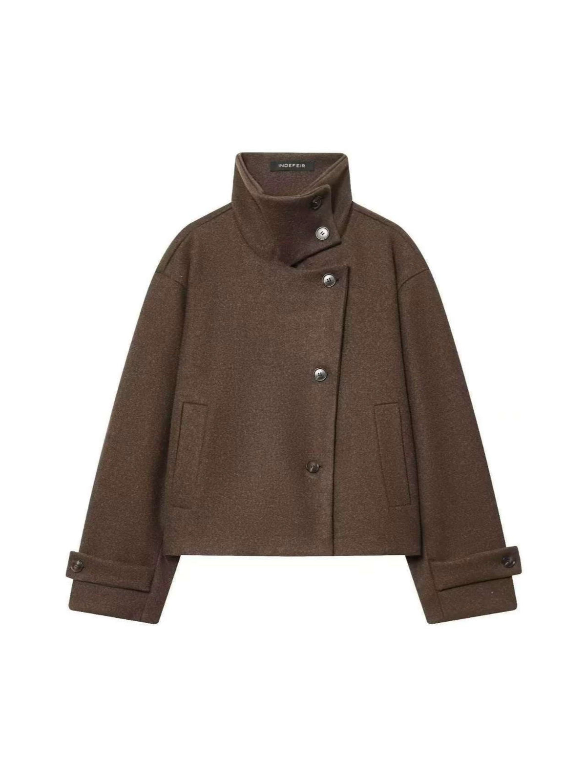 Women's Stand-Collar Short Jacket — Chic Street-Style Winter Coat - photo 5