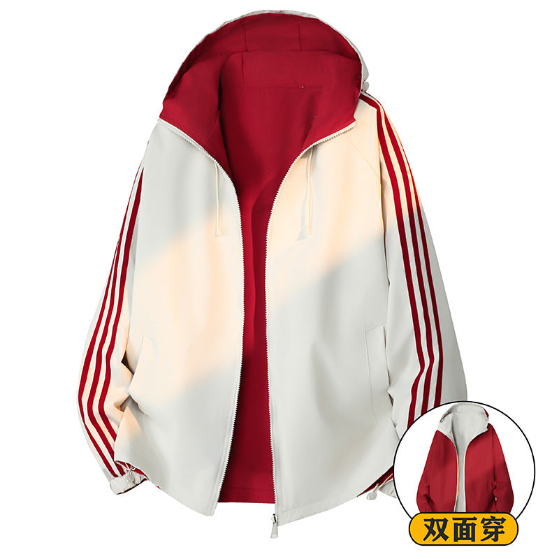 Men's Reversible Hooded Jacket - Two Looks in One