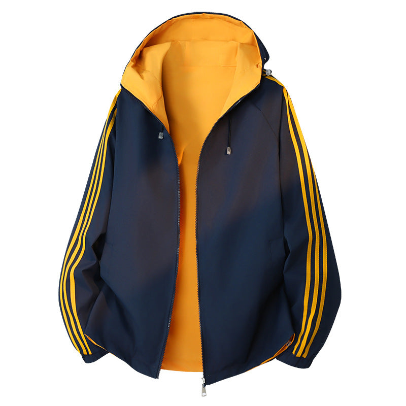 Men's Reversible Hooded Jacket - Two Looks in One