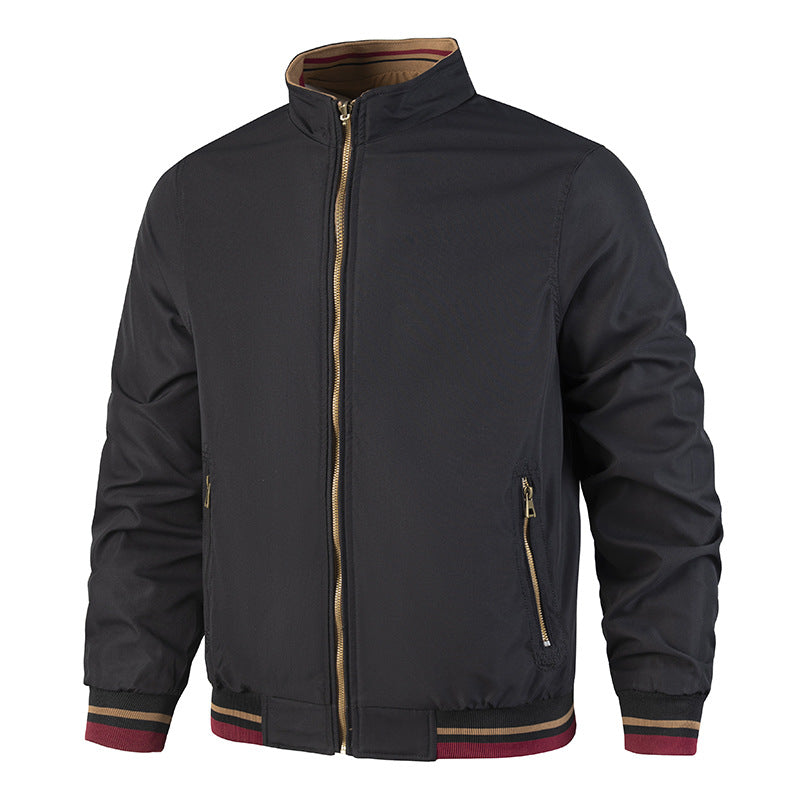 Men's Reversible Stand-Collar Casual Jacket
