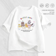 Women's Cartoon Print T-Shirt — Loose Short-Sleeve Round-Neck Summer Top