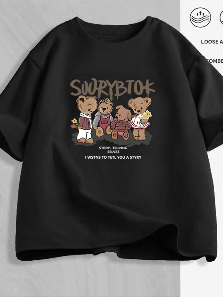 Women's Cartoon Print T-Shirt — Loose Short-Sleeve Round-Neck Summer Top - photo 5