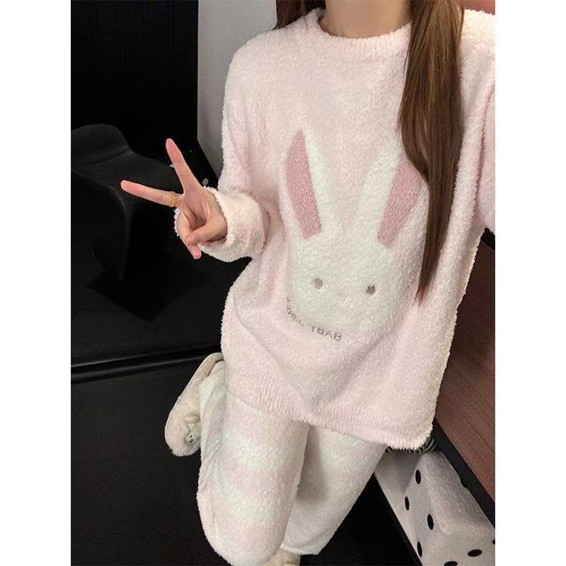Women's Coral Fleece Pyjama Set — Warm Flannel Winter Loungewear - photo 8