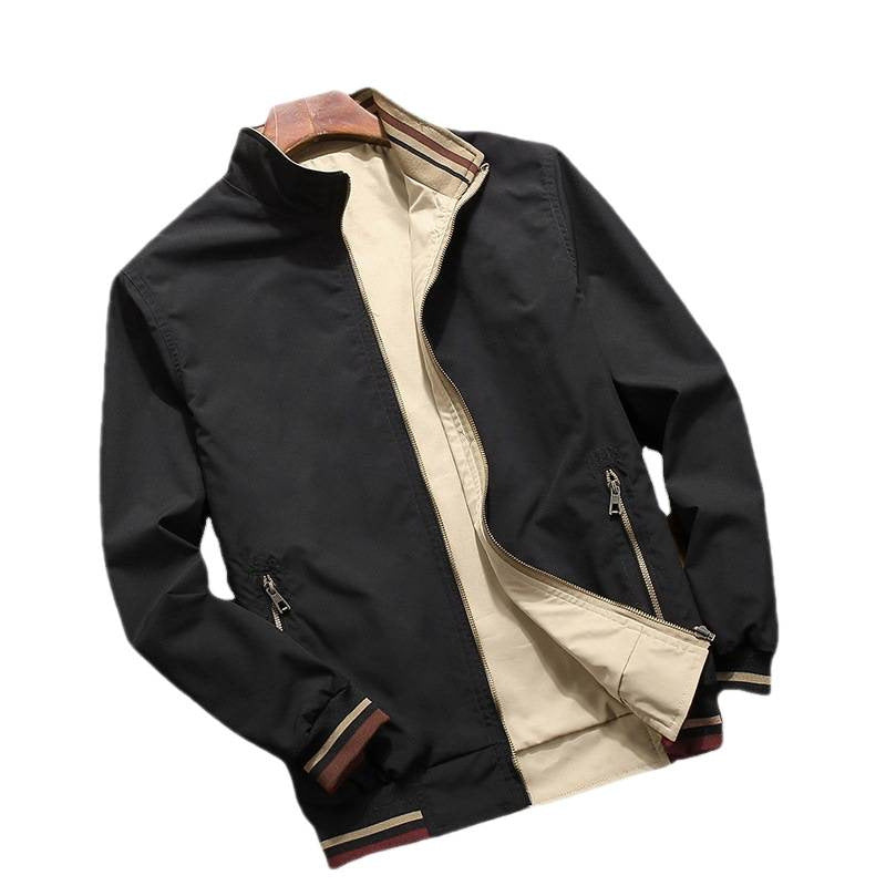 Men's Reversible Stand-Collar Casual Jacket