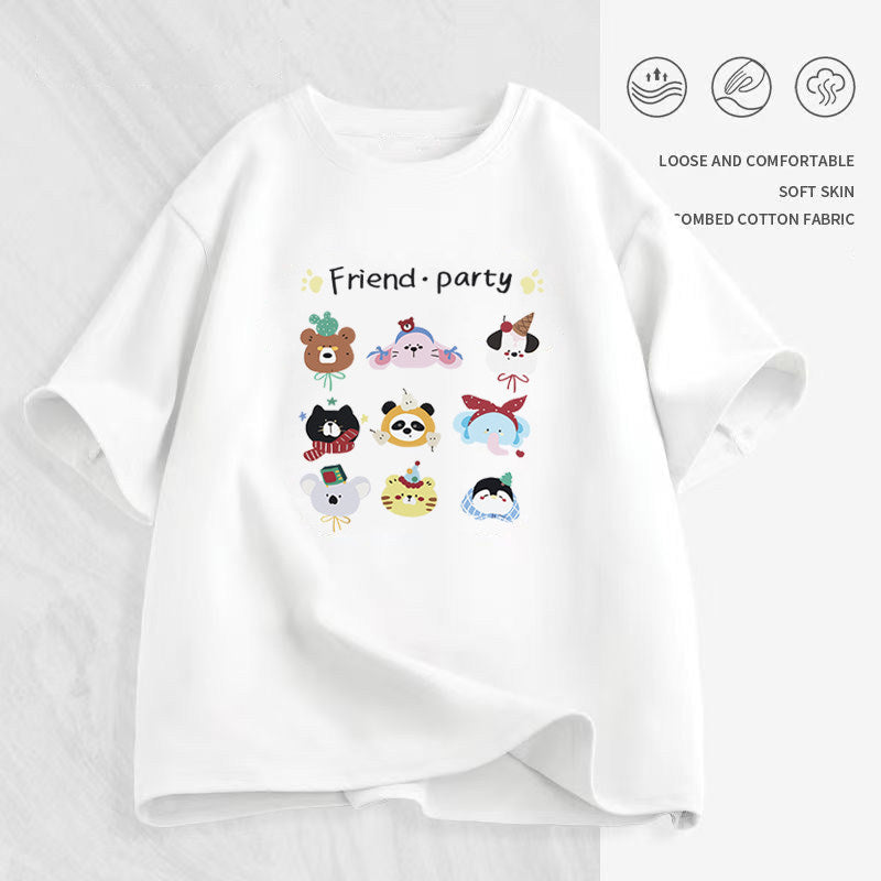 Women's Cartoon Print T-Shirt — Loose Short-Sleeve Round-Neck Summer Top - photo 26