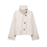 Women's Stand-Collar Short Jacket — Chic Street-Style Winter Coat