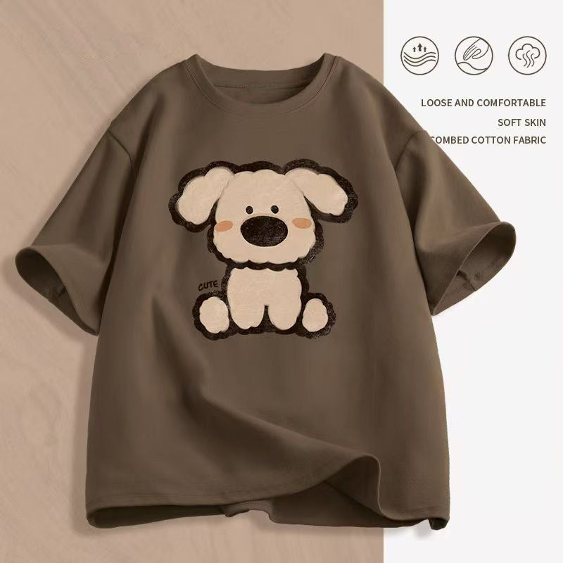Women's Cartoon Print T-Shirt — Loose Short-Sleeve Round-Neck Summer Top - photo 8