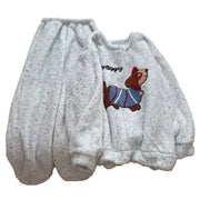 Women's Coral Fleece Pyjama Set — Warm Flannel Winter Loungewear