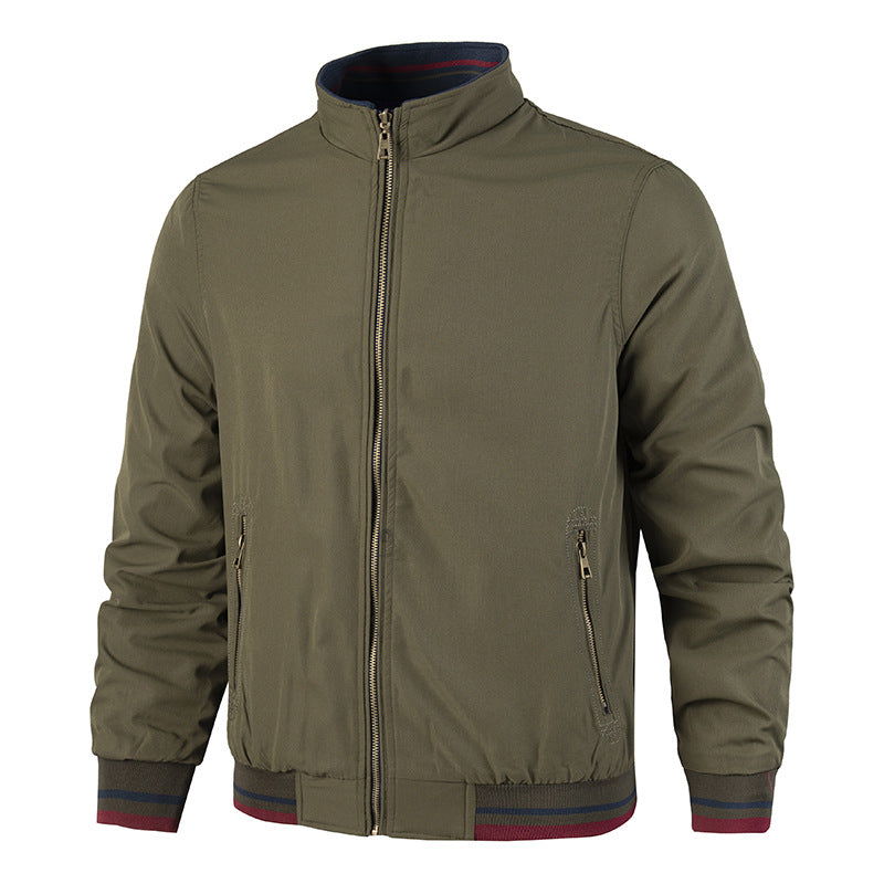 Men's Reversible Stand-Collar Casual Jacket