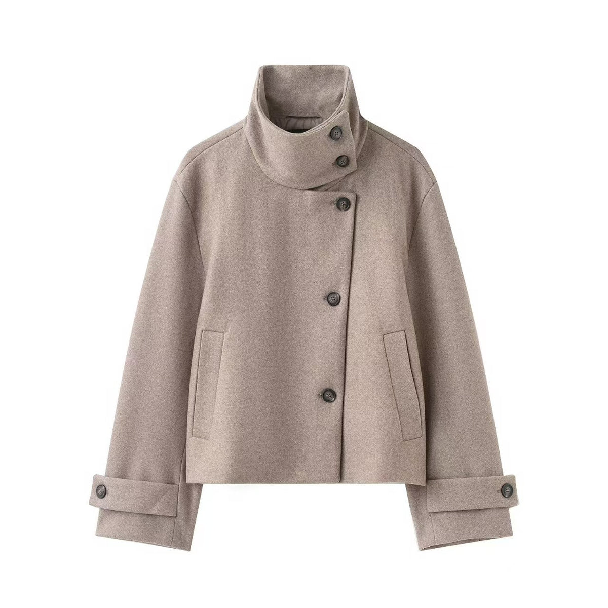 Women's Stand-Collar Short Jacket — Chic Street-Style Winter Coat - photo 12
