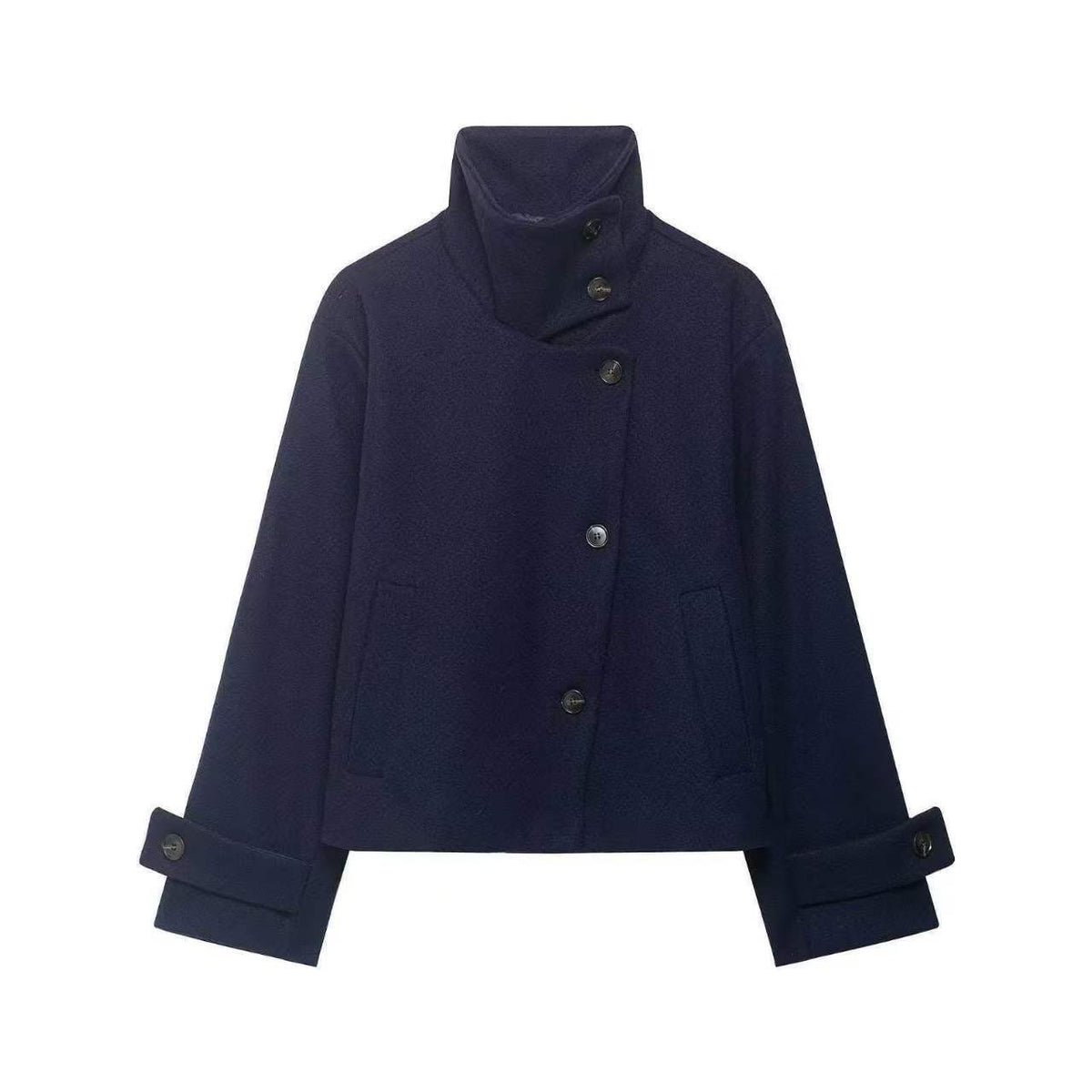 Women's Stand-Collar Short Jacket — Chic Street-Style Winter Coat