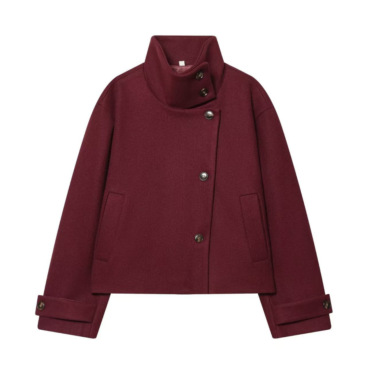 Women's Stand-Collar Short Jacket — Chic Street-Style Winter Coat