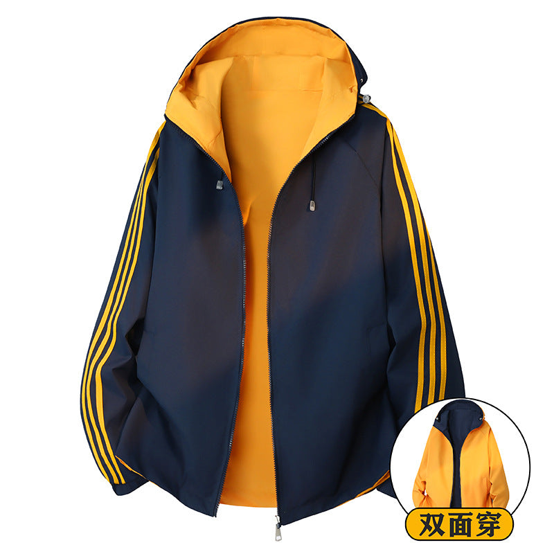 Men's Reversible Hooded Jacket - Two Looks in One