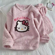 Women's Coral Fleece Pyjama Set — Warm Flannel Winter Loungewear