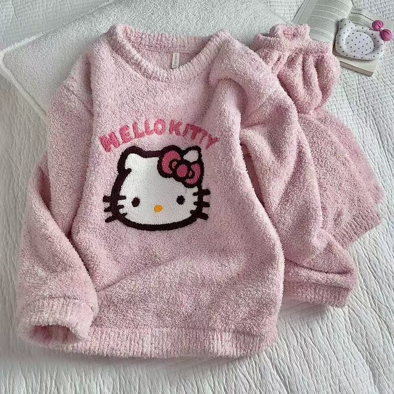 Women's Coral Fleece Pyjama Set — Warm Flannel Winter Loungewear - photo 3