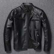Men's Faux Leather Jacket - Stand Collar or Lapel