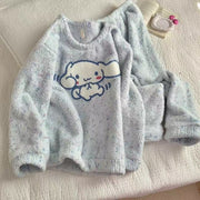 Women's Coral Fleece Pyjama Set — Warm Flannel Winter Loungewear