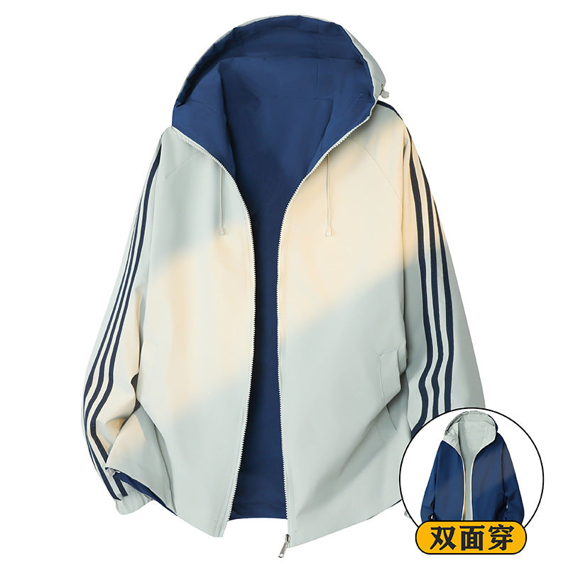 Men's Reversible Hooded Jacket - Two Looks in One