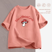 Women's Cartoon Print T-Shirt — Loose Short-Sleeve Round-Neck Summer Top