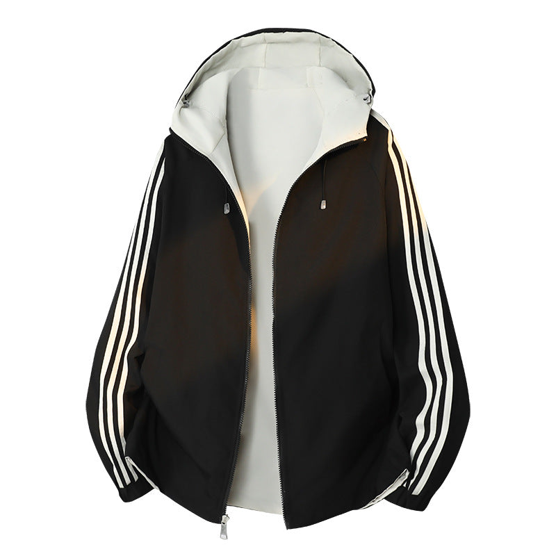 Men's Reversible Hooded Jacket - Two Looks in One