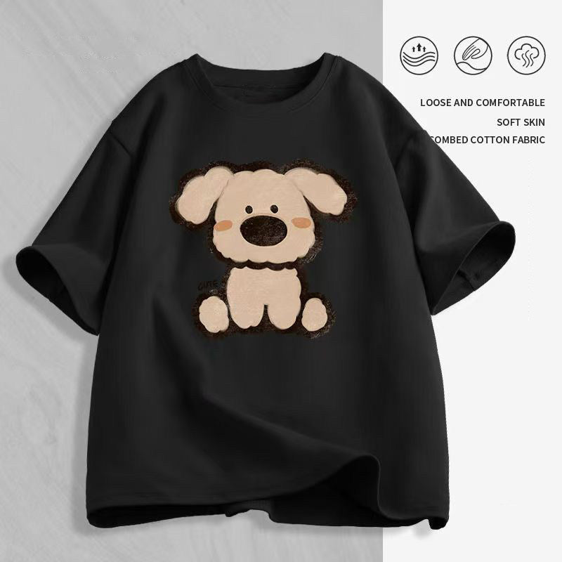 Women's Cartoon Print T-Shirt — Loose Short-Sleeve Round-Neck Summer Top - photo 7