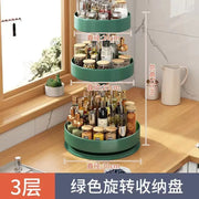 Rotating Spice Rack Organiser — Countertop Condiment Storage, 1–3 Tier