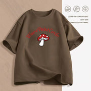 Women's Cartoon Print T-Shirt — Loose Short-Sleeve Round-Neck Summer Top