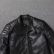 Men's Faux Leather Jacket - Stand Collar or Lapel