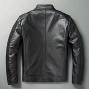 Men's Faux Leather Jacket - Stand Collar or Lapel