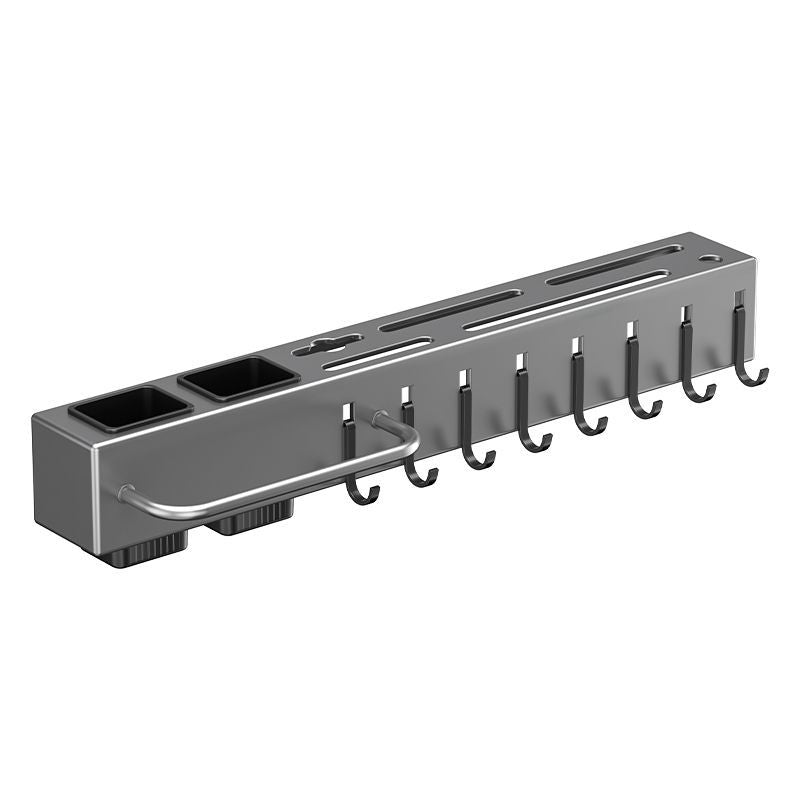 Wall-Mounted Knife Holder & Kitchen Organiser — No-Drill Rack with Hooks