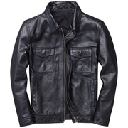 Men's Faux Leather Jacket - Stand Collar or Lapel