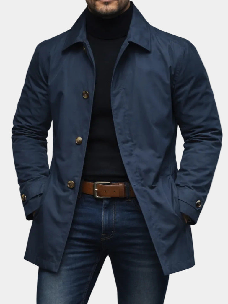 Men's High-End Casual Jacket - Vintage Long-Sleeve
